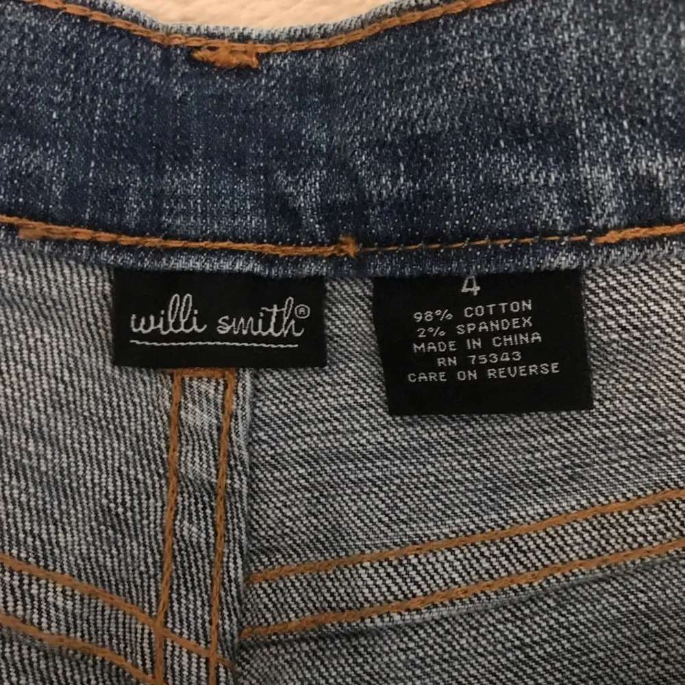 Willi Smith Wide Leg Blue Jeans - Size 4 - Picture 6 of 11